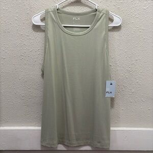 FLX Women's Active Ribbed Tank Top Size XL Light Green